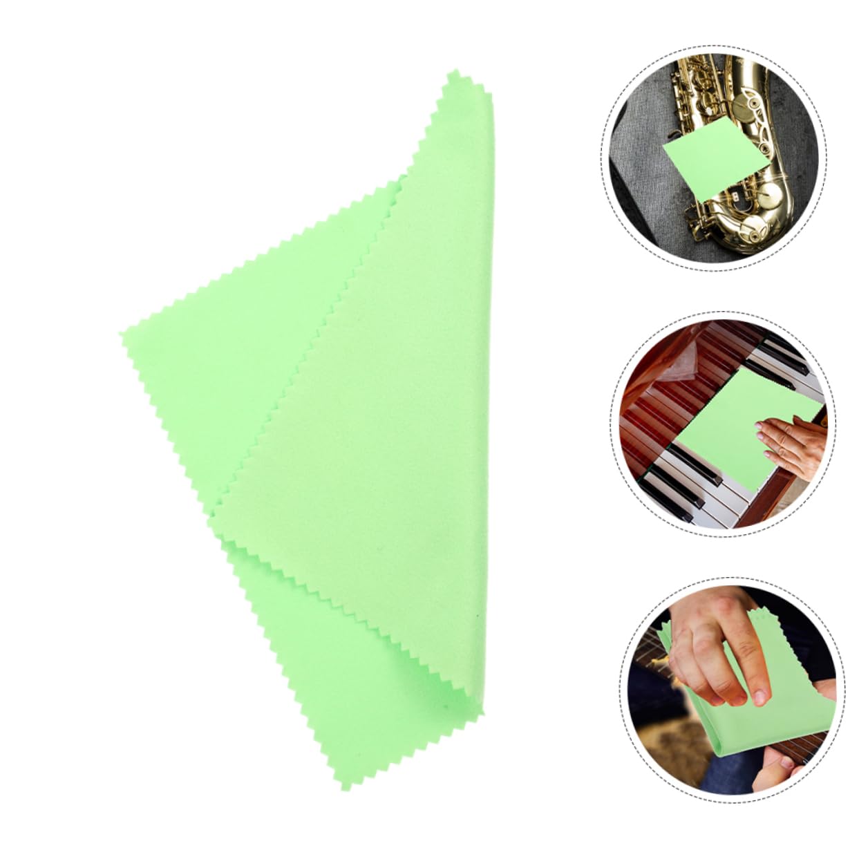 SUPVOX Musical Instrument Cleaning Kit 6 Pcs Reusable Guitar Violin Piano Flute Wiping Cloths