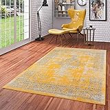 Material: 100% Polypropylen Pergamon Designer Teppich Passion Vintage Bordüre Safran Gelb in 5 Größen