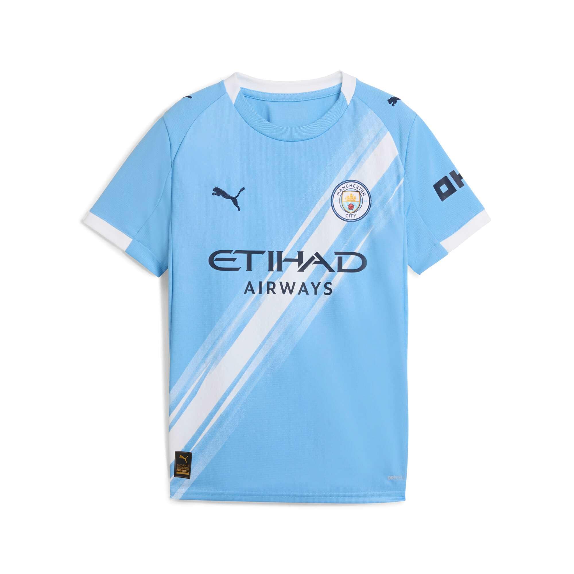 PUMA Manchester City FC Kids' Home Jersey 25/26, Blue (Team Light Blue x White), 116