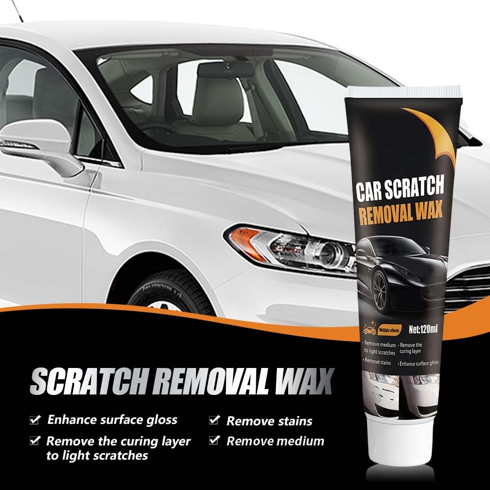 Car Scratch Repair Wax, 2026 New Upgrade Car Scratch Remover Wax with Sponge and Towel, Professional Car Paint Repair Compound for Deep Scratches, Automotive Scratch Repair for Car (1PCS) - 3