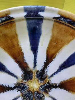 Amazon.co.jp: 瀬戸本業窯水野半次郎 作瀬戸三彩 28cm 盛鉢盛皿 中皿