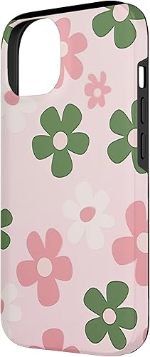 Miniatura 5 de Funda con diseño floral de margaritas verde salvia y rosa para iPhone 11