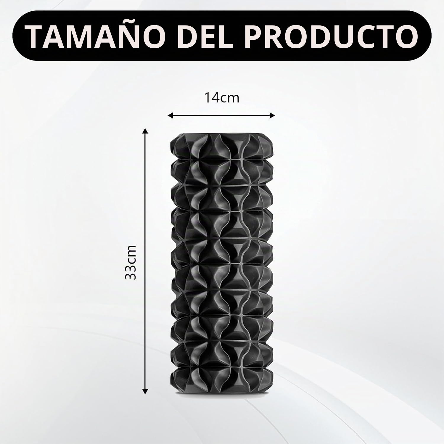 Rodillo Masaje Muscular, Rodillo de Espuma Eléctrico para Fascia con Vibración de 5 Niveles Masaje Muscular Recargable Vibración Profunda Intensa de Espuma para Tejidos