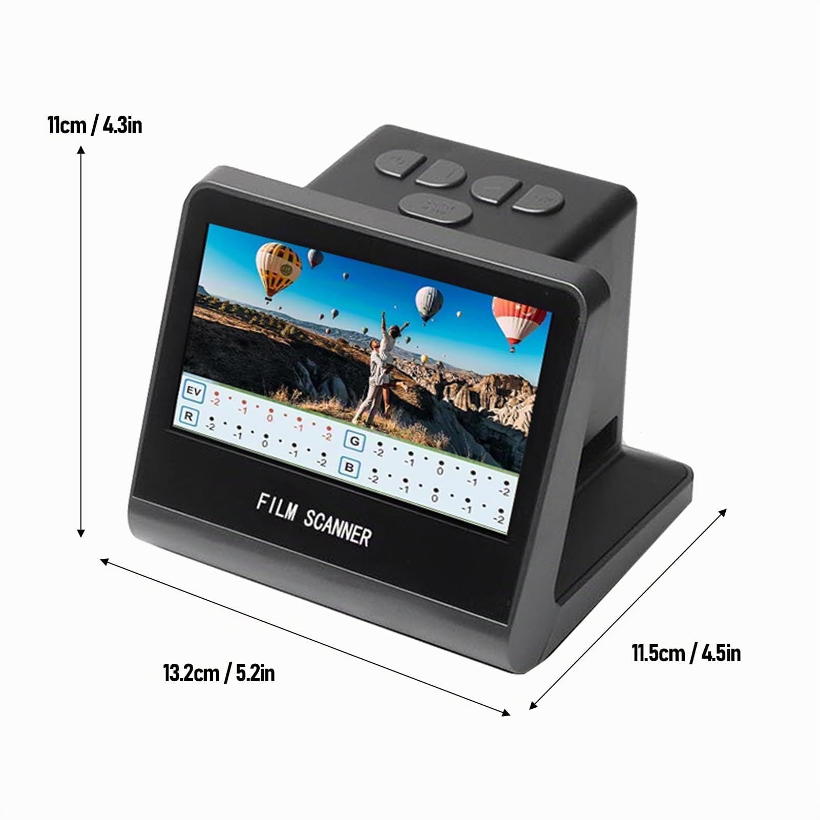 Numériseur de Scanner de Films et de Diapositives avec écran LCD de 5 ”, Scanners Négatifs pour Vieilles Images au Numérique 22 MP JPEG Fast, Compatible avec 35, 126, 110 Films