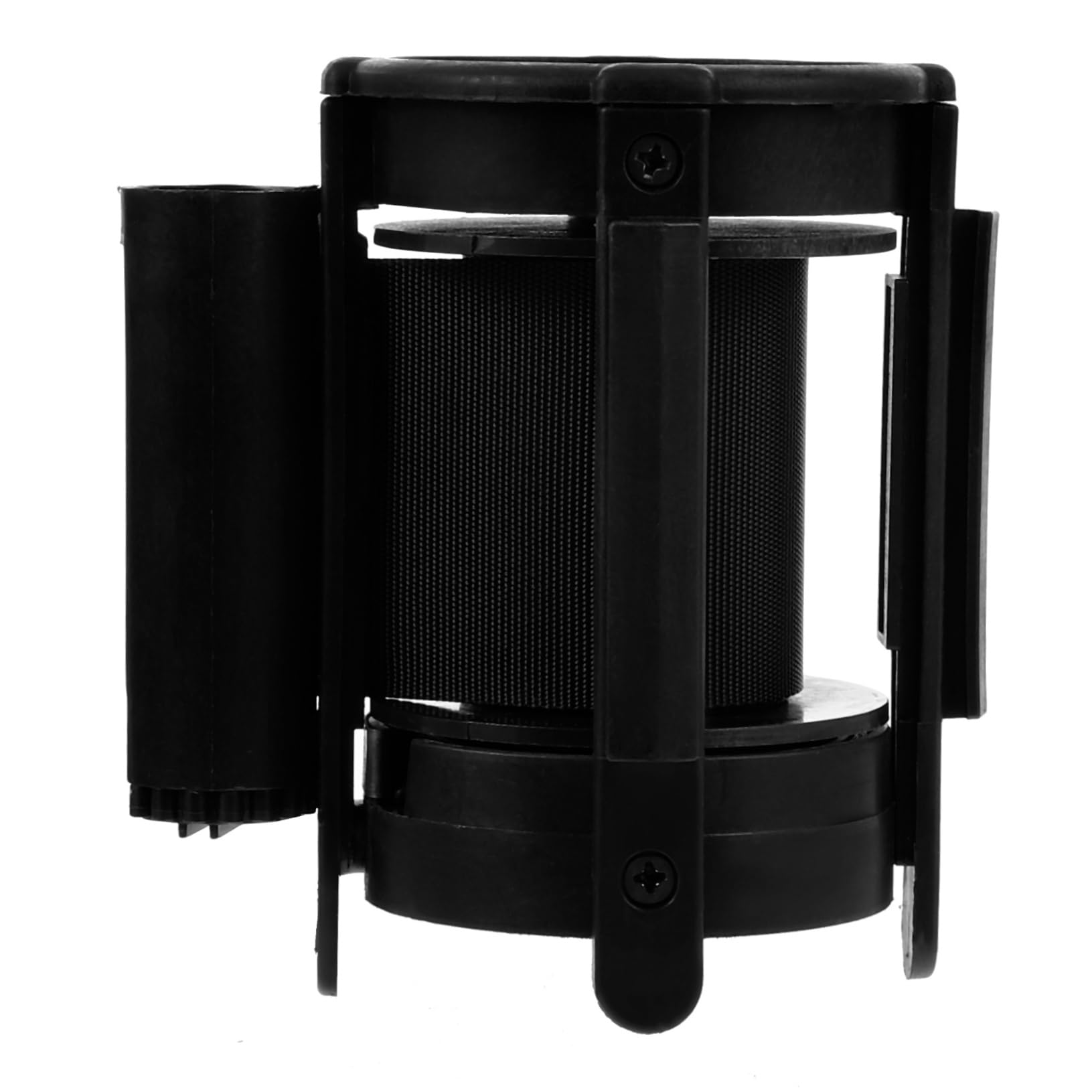 Ciieeo Safety Barriers Retractable Telescopic Railing for Crowd Caution Belt (2m Black)