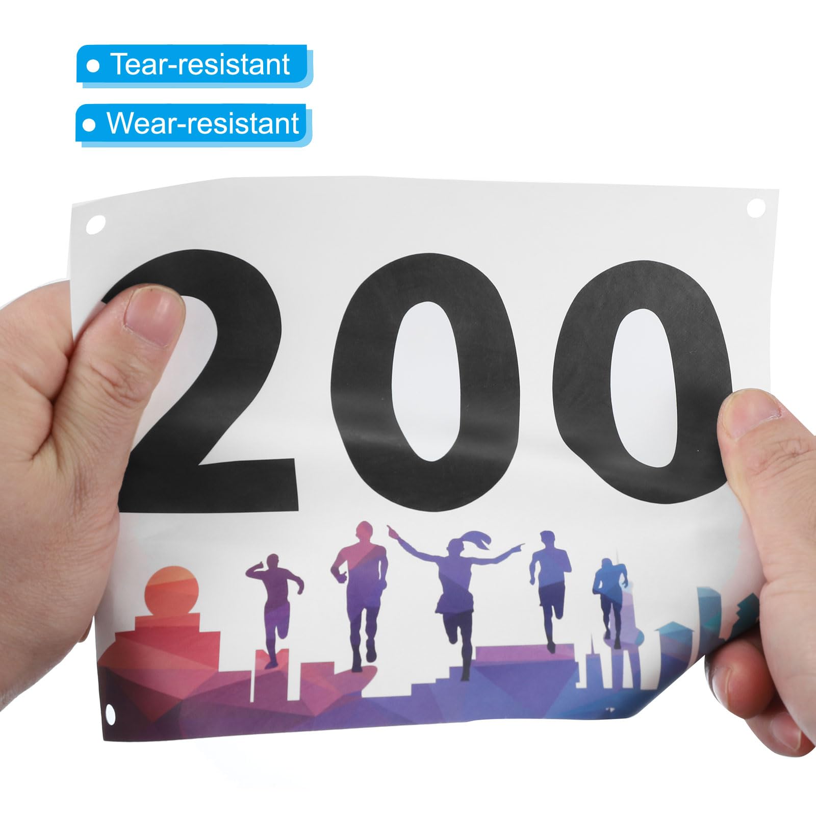 PATIKIL Dossards de course à pied indéchirables, imperméables avec épingle de sûreté pour marathon sport jeu