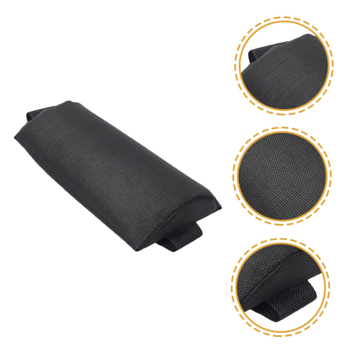 Alipis 4piezas Cojín Reposacabezas para Sillón De Jardín Almohada Ergonómica Extraíble para Sillas Plegables Soporte Cómodo y Duradero Negro
