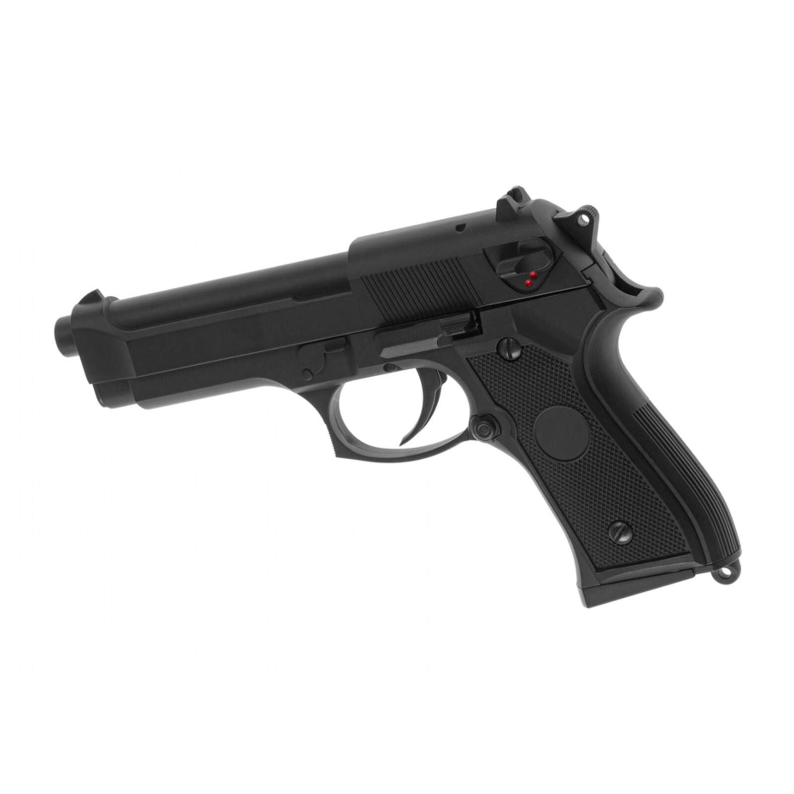 Cyma - Pistola softair CM126/M92 AEP Airsoft 0,5 J + batteria e caricatore + OpTacs Patch