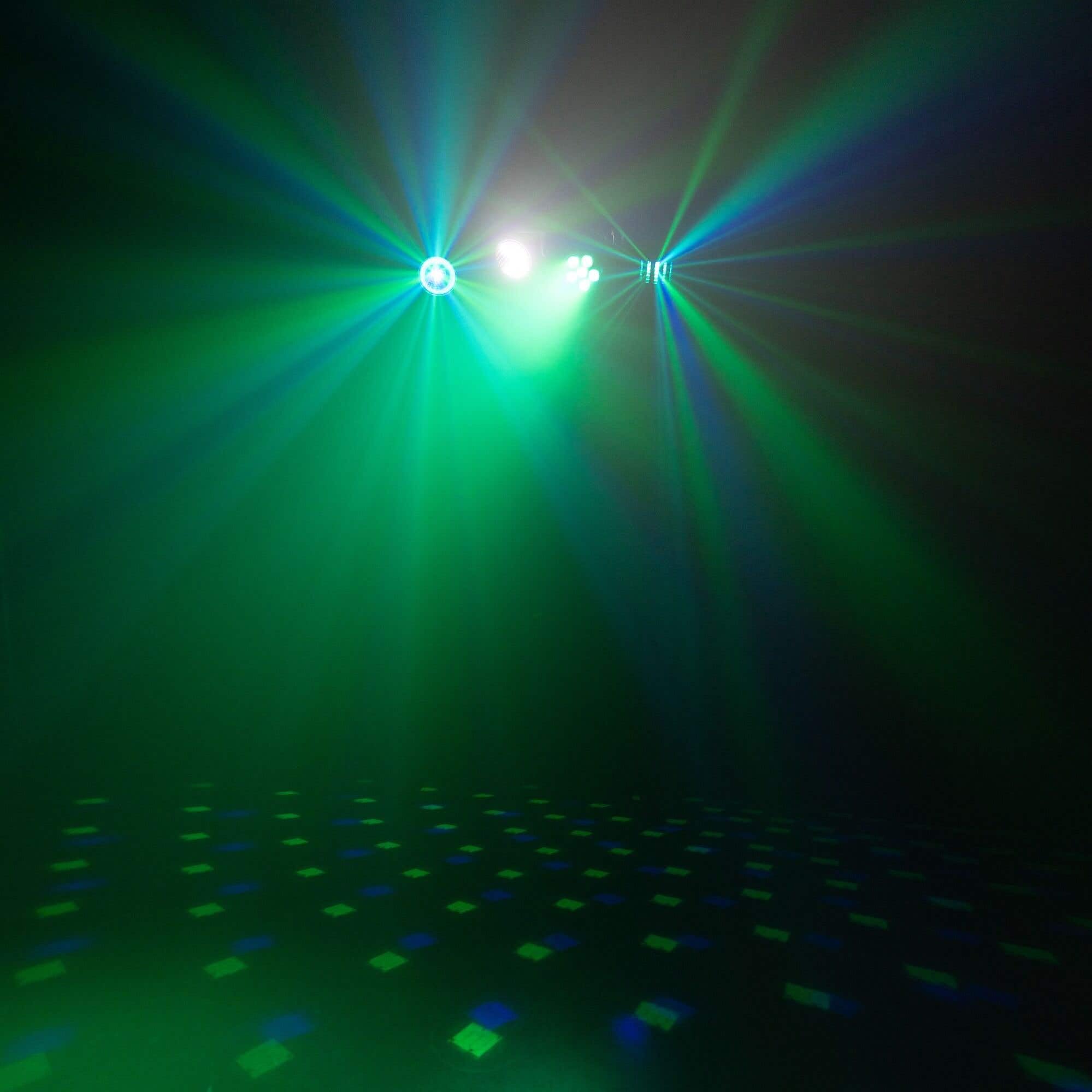 BeamZ CLS Triton Party Bar con par led rgbw, derby, luz estroboscopica y jelly moon, barra led dj con tripode, dmx 512, luces discoteca para casa, luces dj y luces escenario