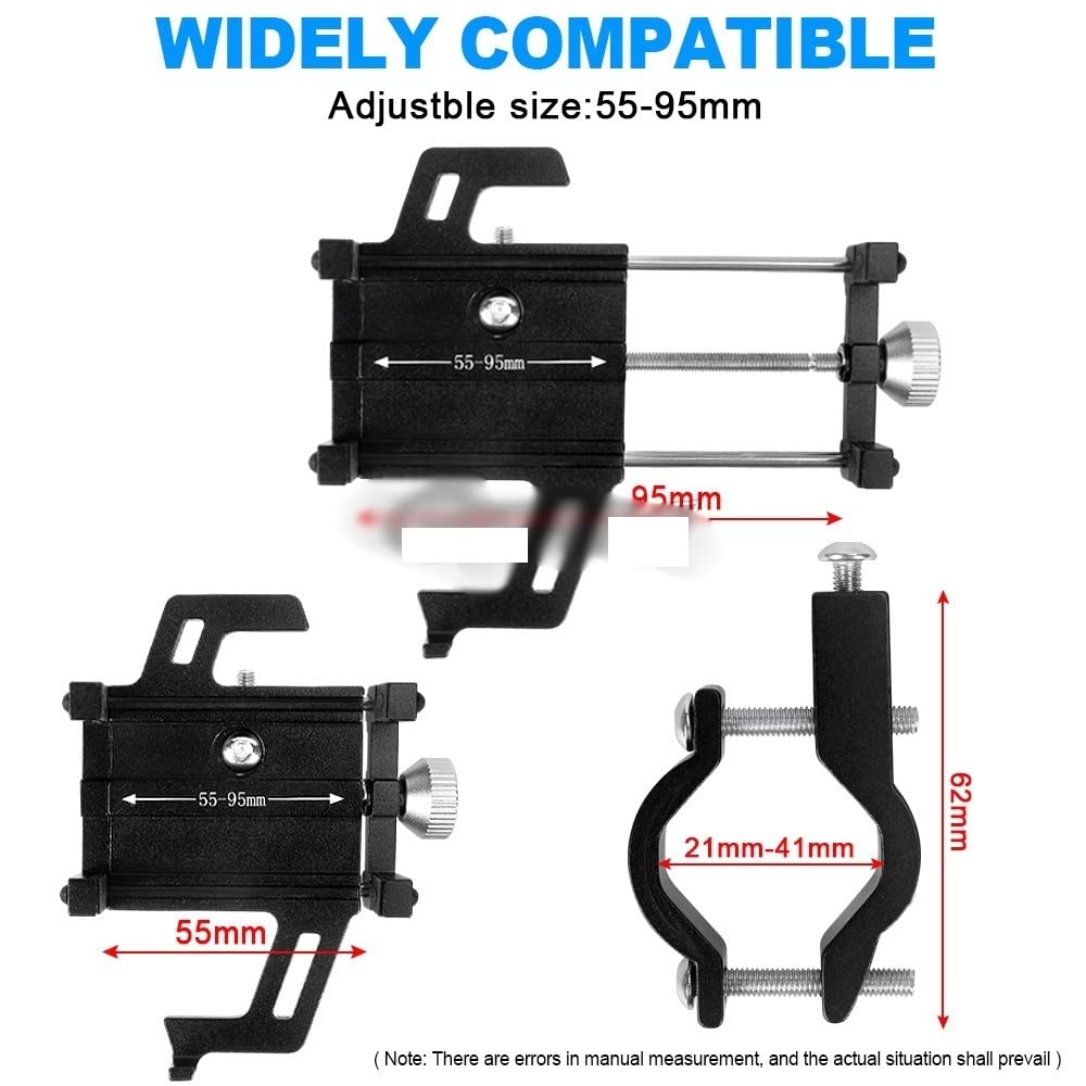 Support téléphone navigation GPS Vélo Universel Aluminium Pour Tous Les Téléphones Support Téléphone Portable Moto Vélo Électrique Support Téléphone Portable Support Téléphone Vélo Navigation ( Taille