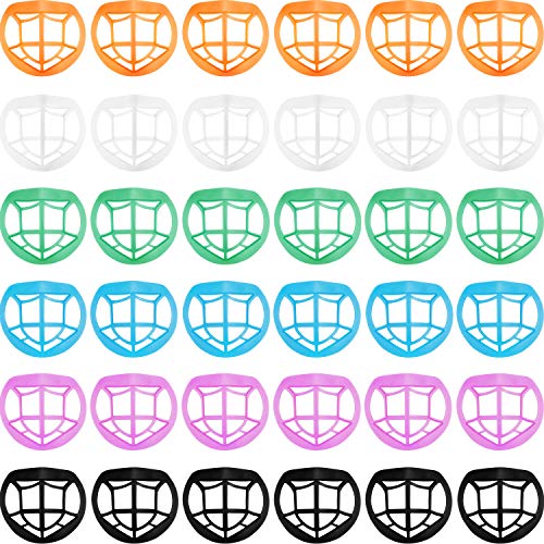 48 Pieces 3D Face Covering Bracket Reusable Lipstick Protection Bracket Nose Pad Inner Support Bracket Reusable 3D Bracket to Prevent Makeup Removal Enhance Breathing Space and Help Breathe Smoothly