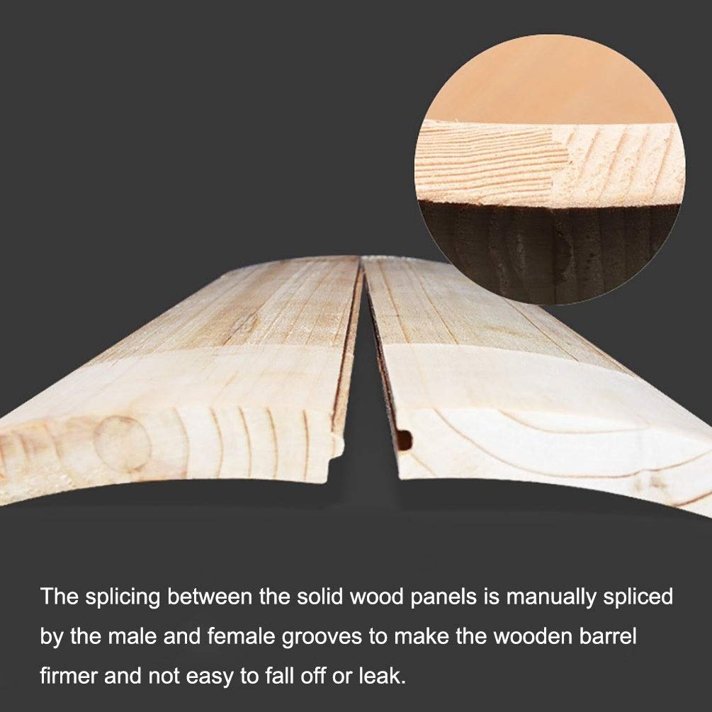 Seau en bois de sapin naturel pour le trempage des pieds avec massage, bain de pieds pour bain de pieds Lucky Star