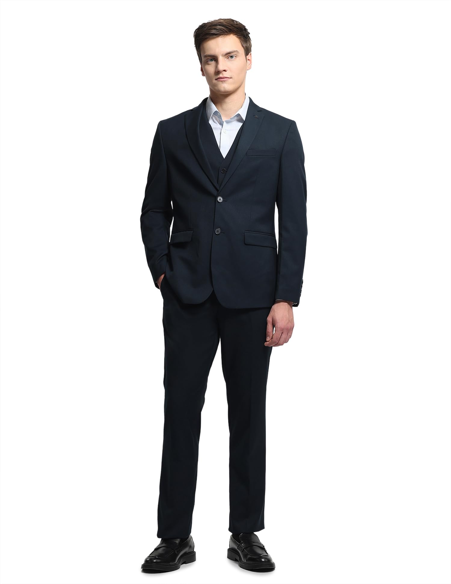 arrow Men's Dobby Three piece Suit-picture-41