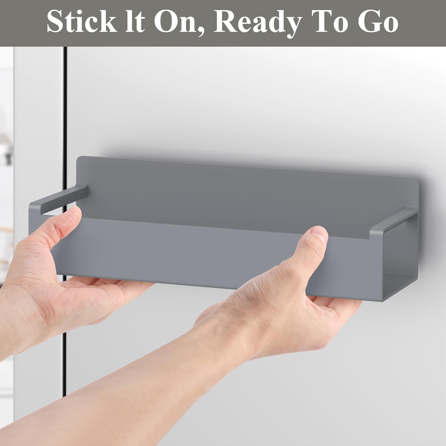 HuggieGems Magnetic Water Bottle Holder for Refrigerator, Cup Holder Organizer for Stanley and Tumbler for Kitchen, 6 Pack, Dark Gray