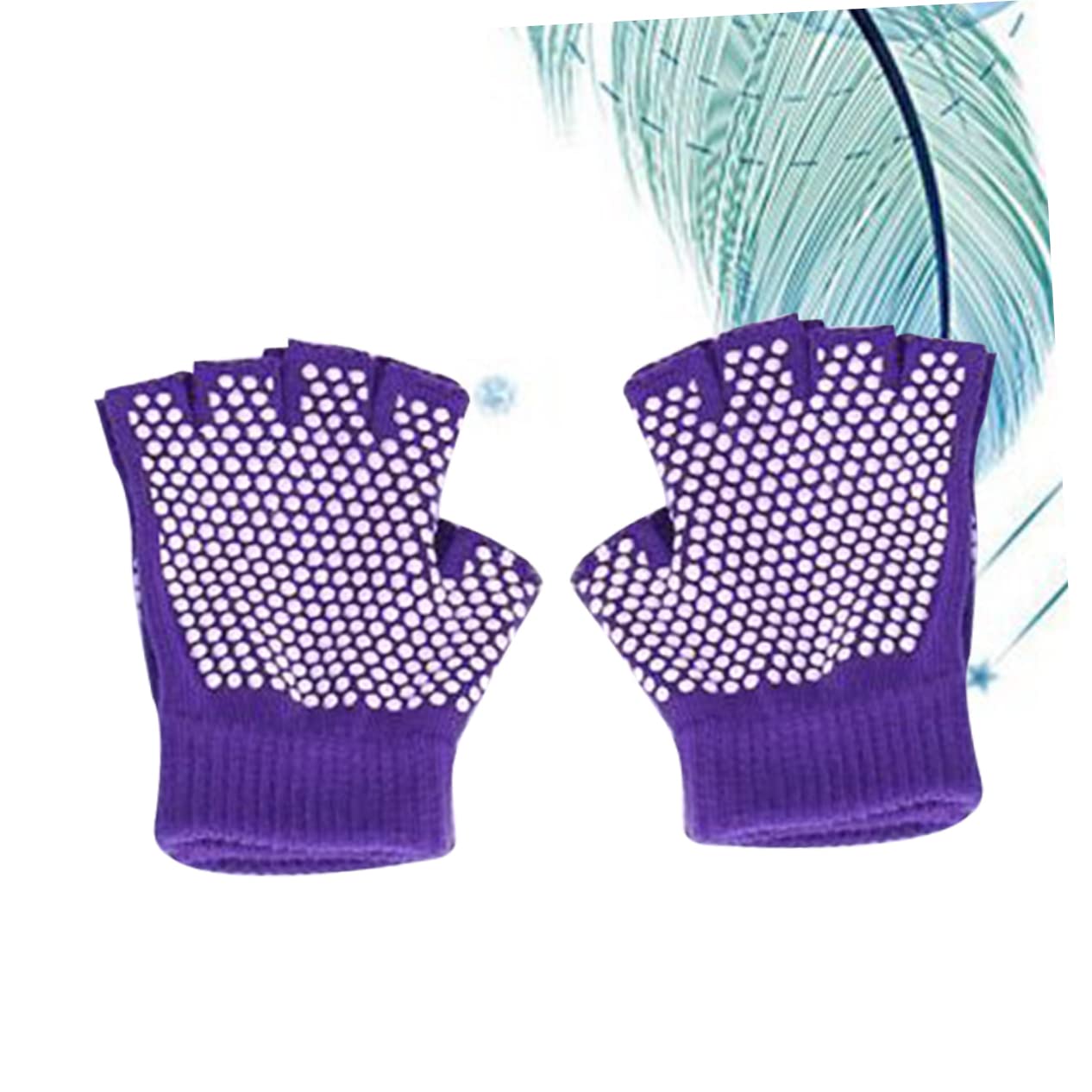 balacoo Soft and Breathable Half-Finger Gloves for Yoga Non-Slip Workout Gloves