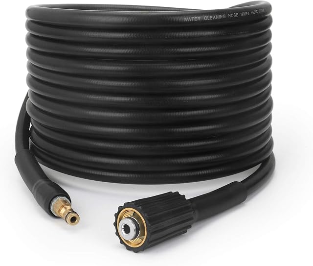 STYDDI 10M/32Ft High Pressure Washer Replacement Hose, Click Bayonet to M22-14mm Thread for Karcher K Series Domestic Pressure Washer with Screw Thread Outlet Only