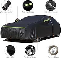 Vista 2 de Funda impermeable de 6 capas para automóvil Porsche 911 1998-2023 (serie 991/992/996/997), todo tipo de clima, 210T, resistente al viento
