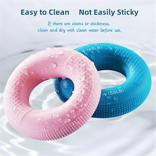 Miniatura 5 de Entrenador de fuerza de agarre, anillo fortalecedor de agarre de mano de silicona, entrenamiento de agarre de dedo, anillos de agarre de doble