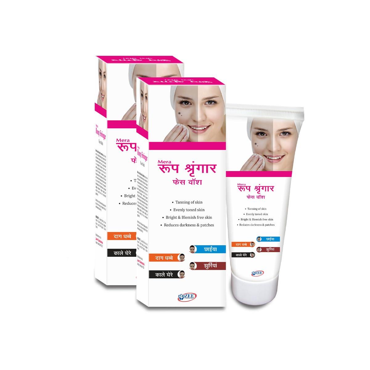 Mera Roop Shringar Face Wash for Glowing Skin | Deep Cleansing, Brightening | Enriched with Aloe Vera & Vitamin C | Suitable for All Skin Types - 60g (Pack of 02)-image-38