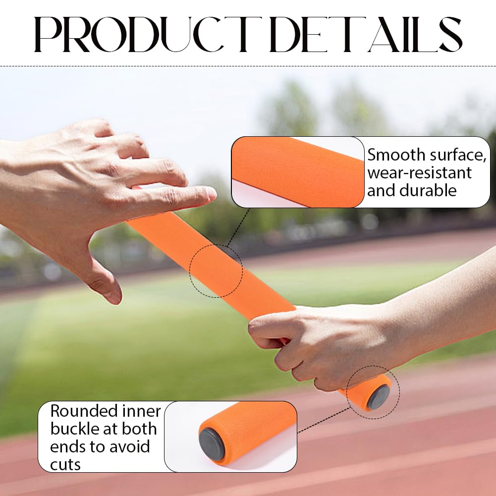 CREATCABIN Bastones de Relevo para Atletismo 3 Unidad Colores Surtidos 30.5×3 cm Espuma