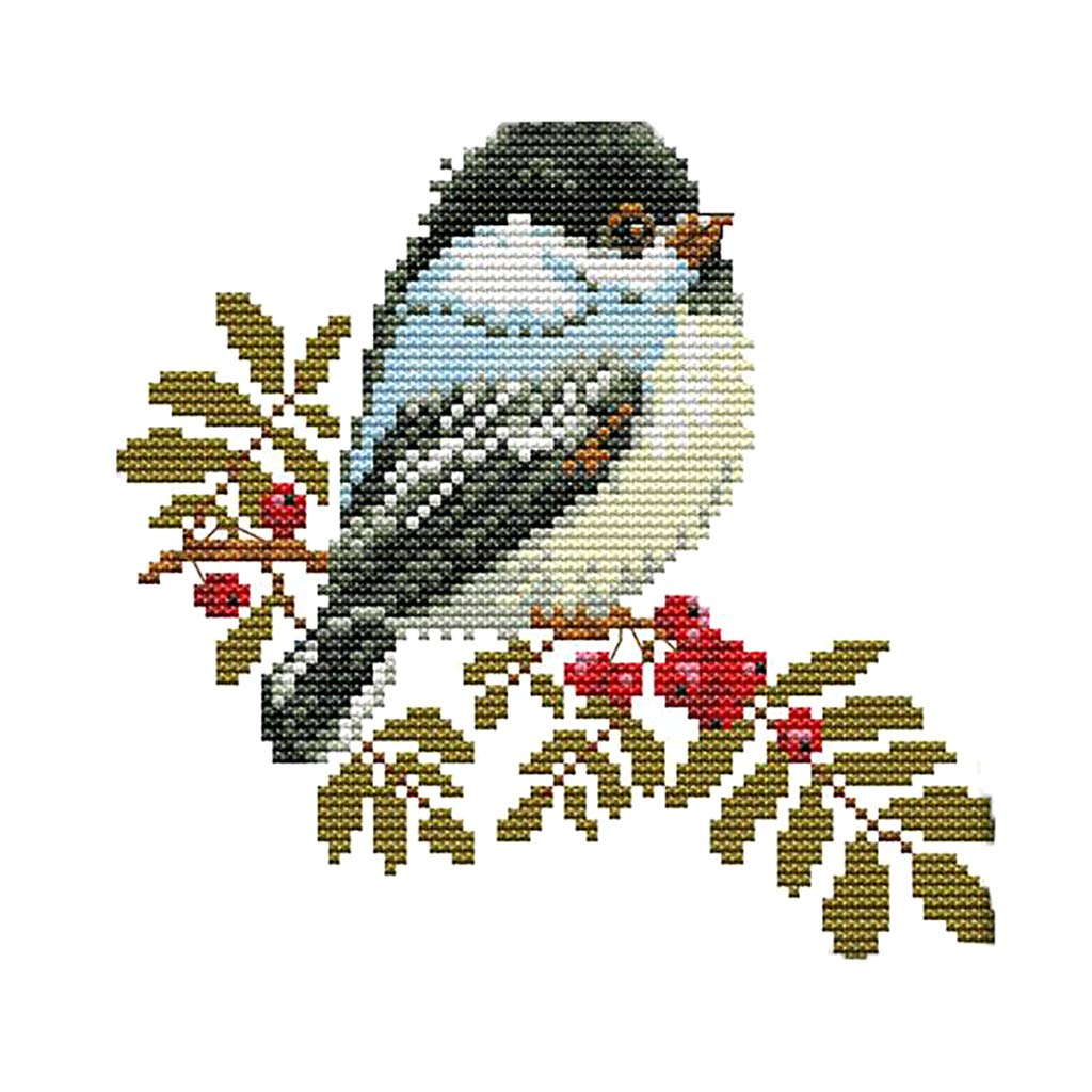 KBOLAE Stamped Embroidery Cross Stitch Kits Beginner Needlecrafts-Little Birds 14CT