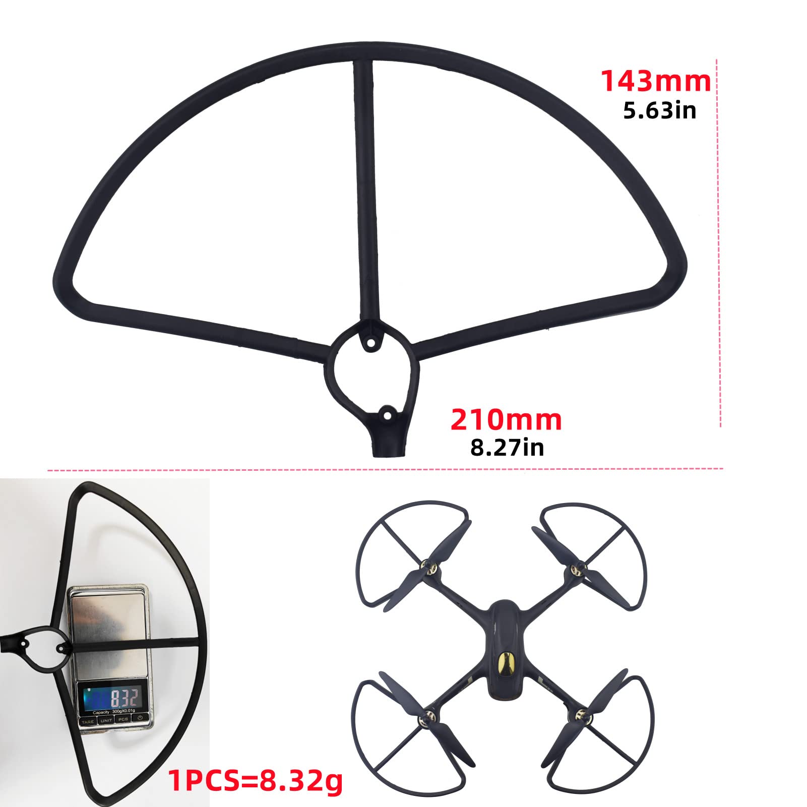 KIMISS Hélice RC 1 Paire Pour Bateau – 2mm Axe CW/CCW, Plastique Renforcé, Pièce Détachée Pour Modèle Submersible