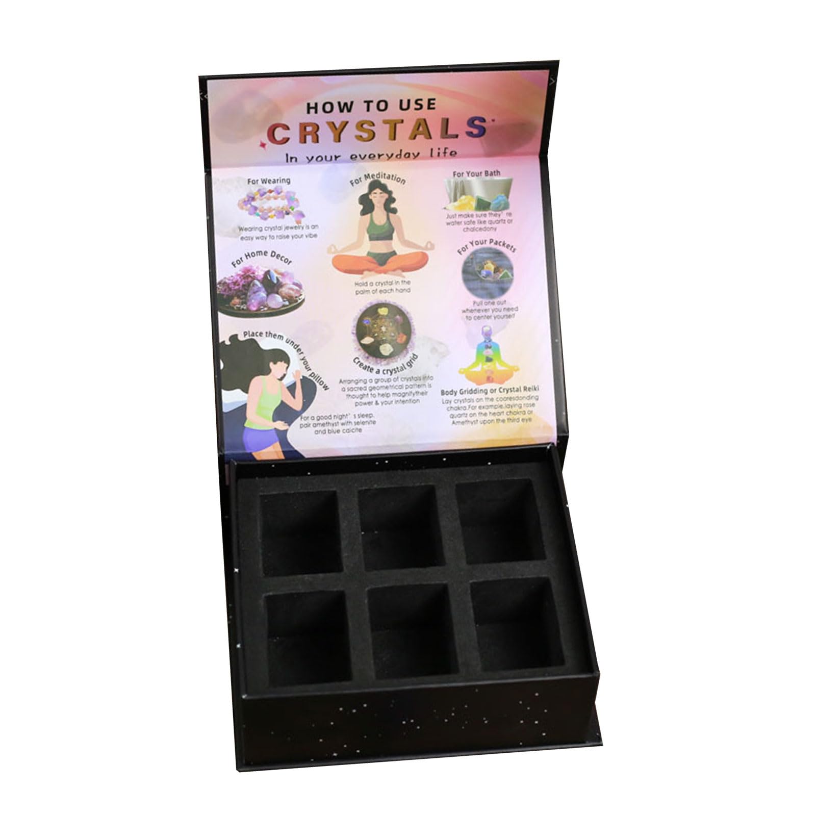carotoe Wood Organiser Case Customizable Compartments Decoration Crystal Box Multi Purpose Home Storage Systems Adjustable Compartment Organiser