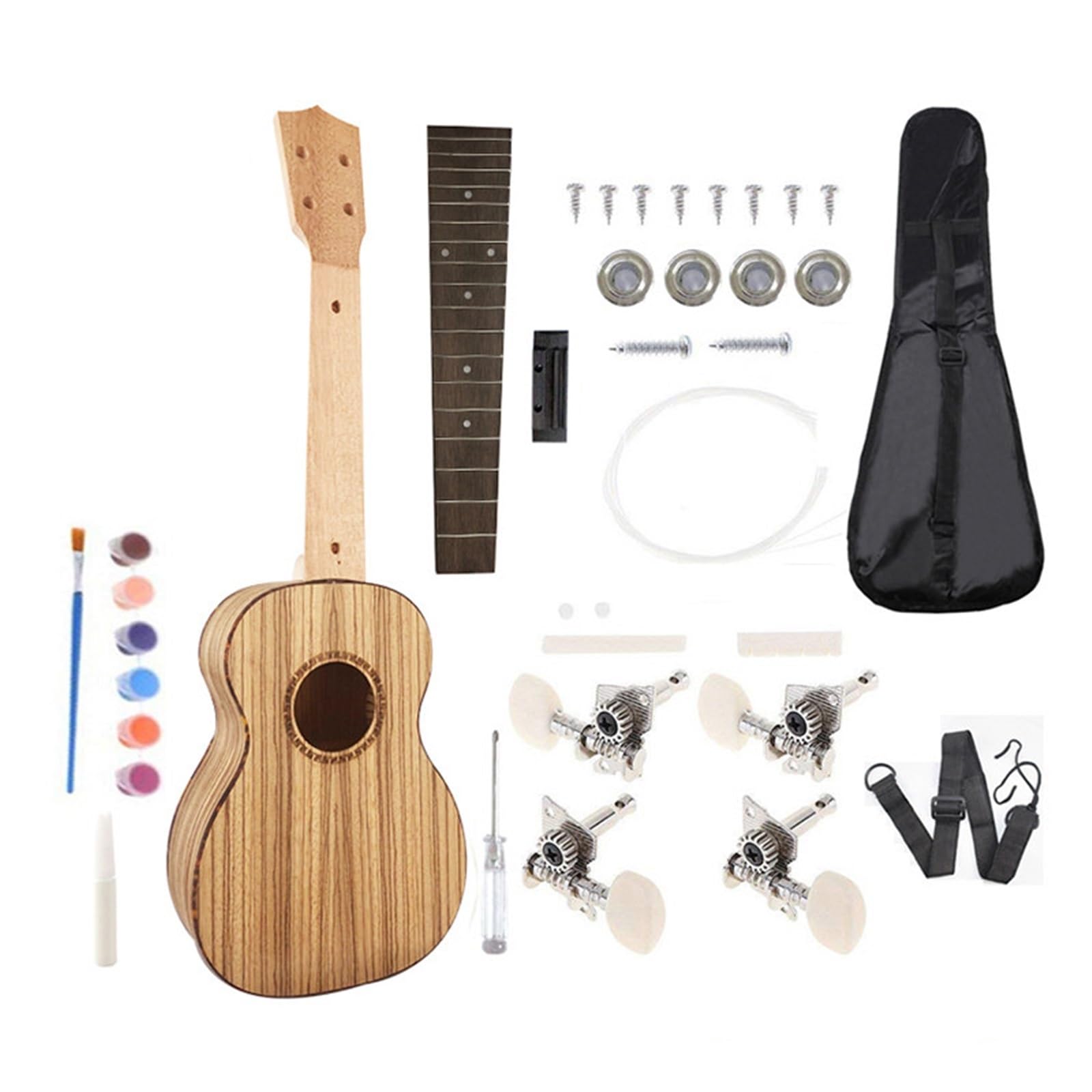 DIY Ukulele Ręcznie Zmontuj Małą Drewnianą Gitarę Ukulele Dla Dorosłych | Ukulele(Type 10)