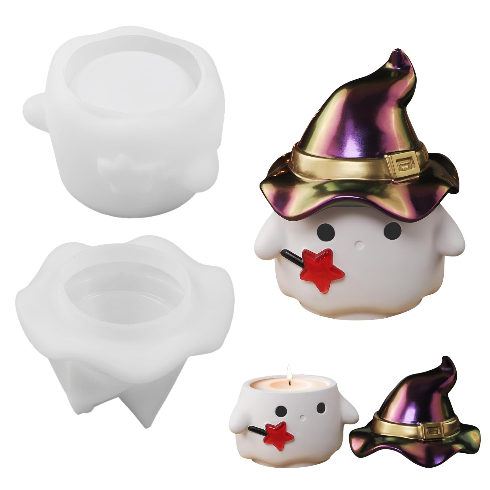 Halloween Silikonformen - Totenkopf & Knochenhand Gießformen Für Kerzen