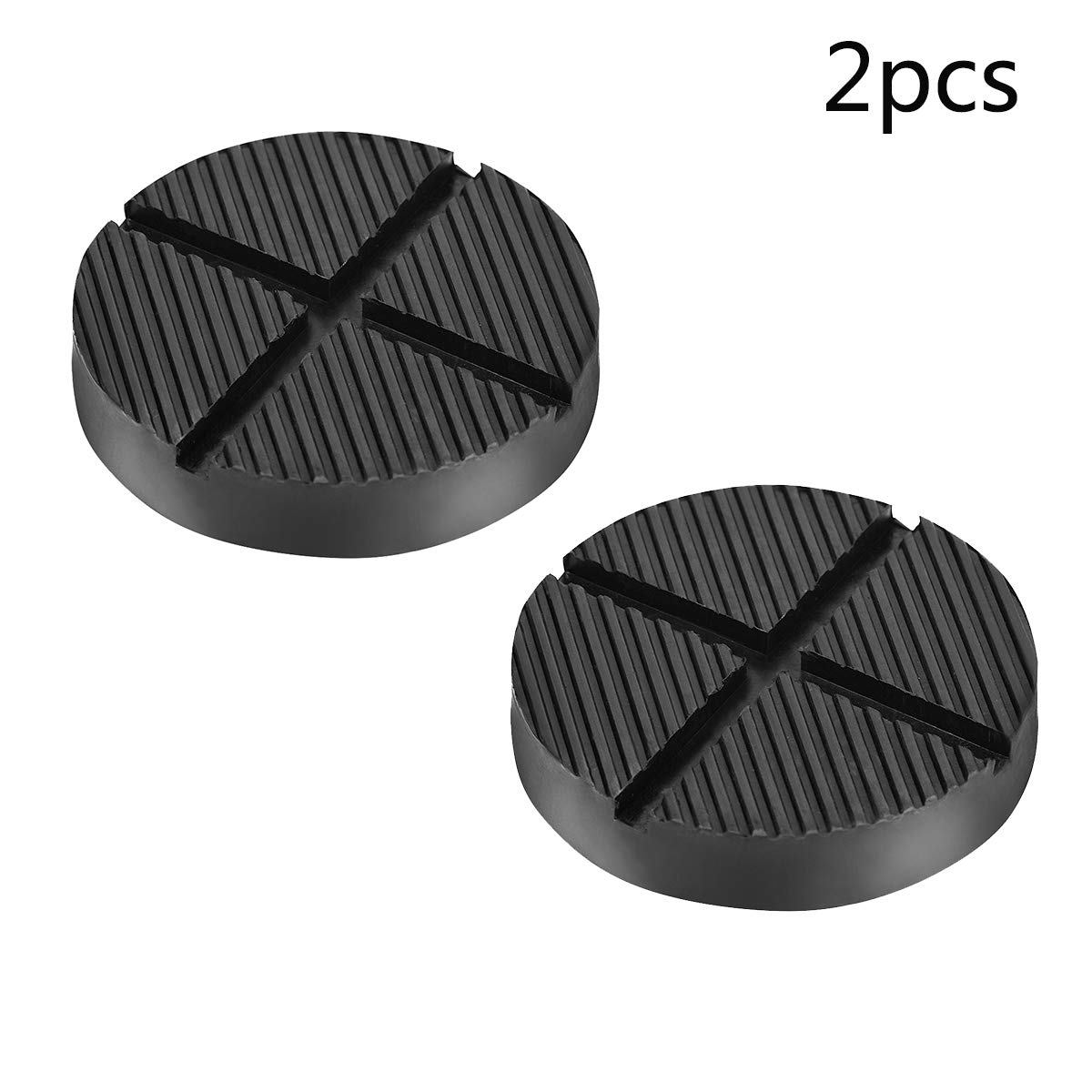 EasycosyJack Pad Cross Slotted Frame Rail Floor Jack Disk Rubber Pad for Pinch Weld Side Universal Jack Pad Adapter