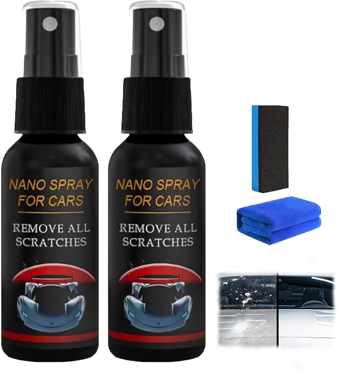Nurafix Car Spray Scratch Removal, Nano Spray Car for Shine and Protection, Scratch Remover Remove Scratches ，Nura Fix Scratch Remover(30ml)