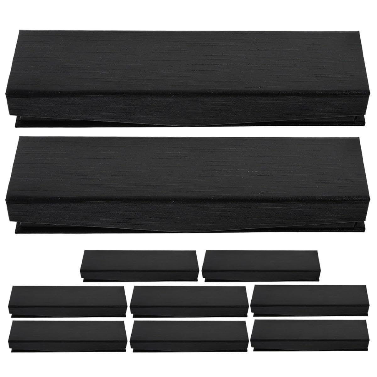 Caja para Bolígrafos Negra Tapa Abatible Estuche Pequeño para 10 Bolígrafos Resistente y Portátil para Oficina Obsequio Empresarial Almacenamiento Seguro y Elegante