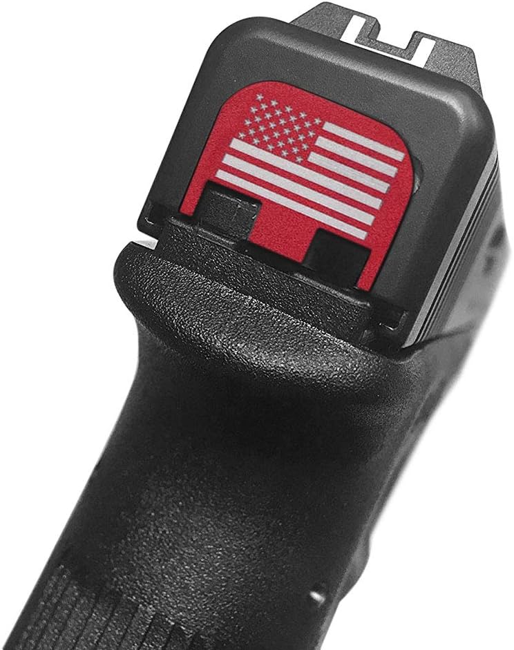 Cool Hand Replacement Slide Back Plate for Glock, Fits Most Models Gen 1-5, with Logo of Your Choice (American Flag Red) : Sports & Outdoors