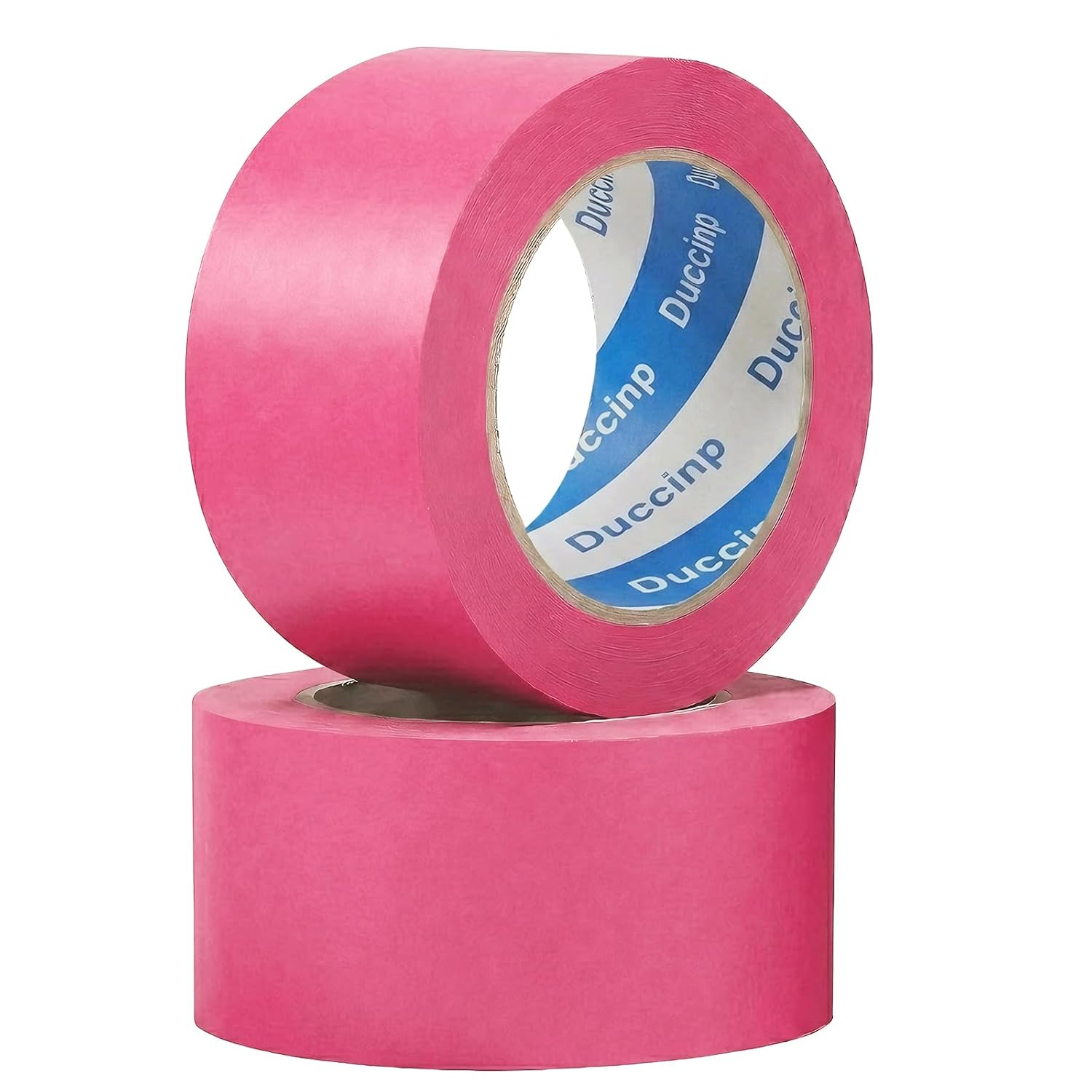Pink Painters Tape 2 Inch Wide, 2 Rolls Masking Tape 1.89 in x 55 Yd, Pink Masking Tape No Residue, Easy Tear Paint Tape for Wall Painting, DIY, Window Masking, Home Improvement