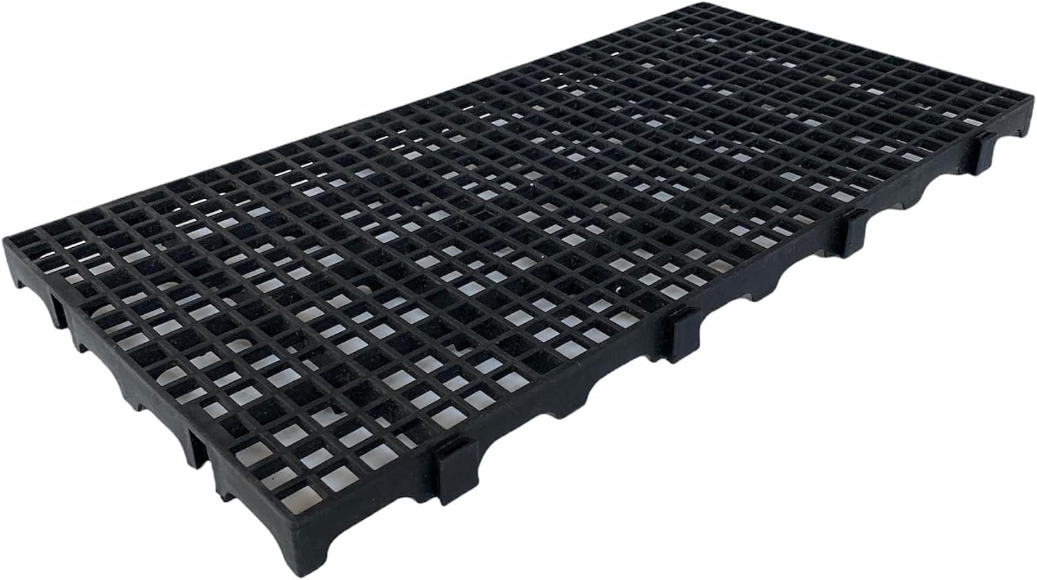 Kit 10 Pisos Plástico Estrado Pallet Palete 50X25Cm (Preto)