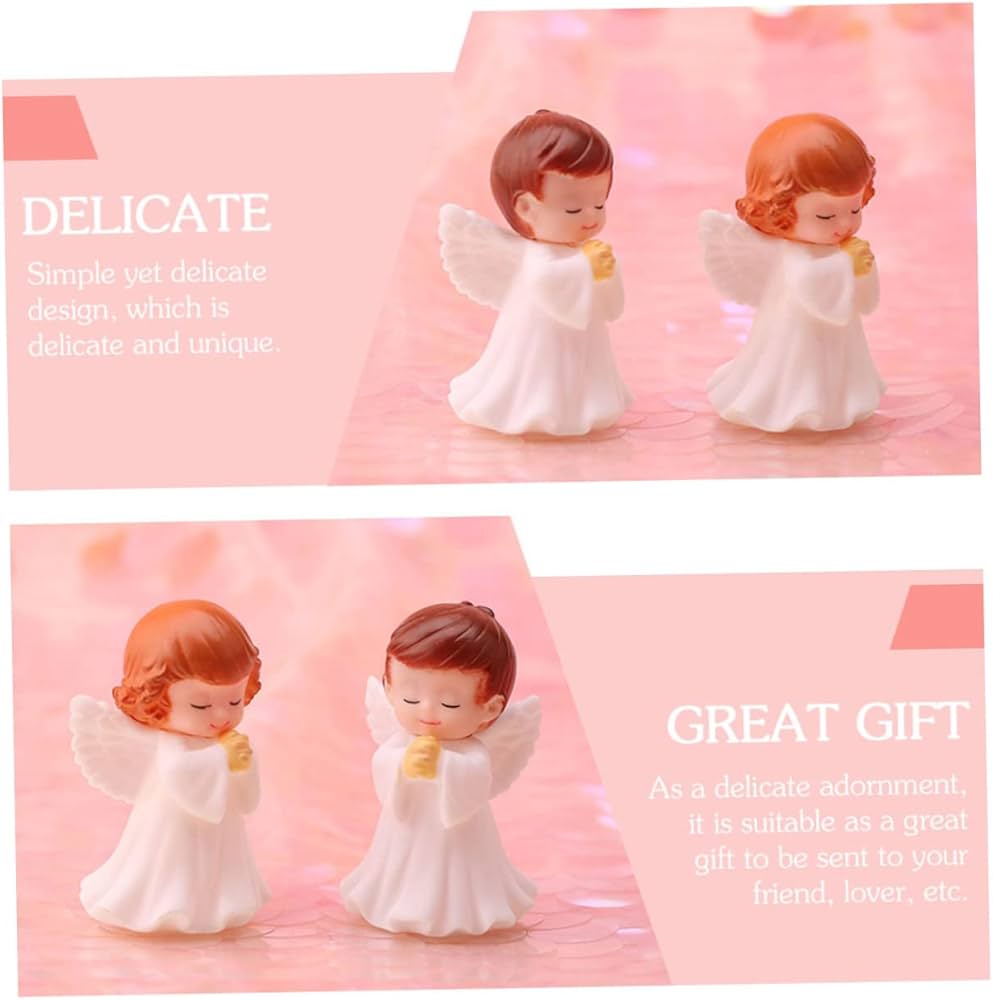 Lot De 5 Statues D'anges En Résine - Décoration Pour Jardin, Intérieur, Bureau Ou événements