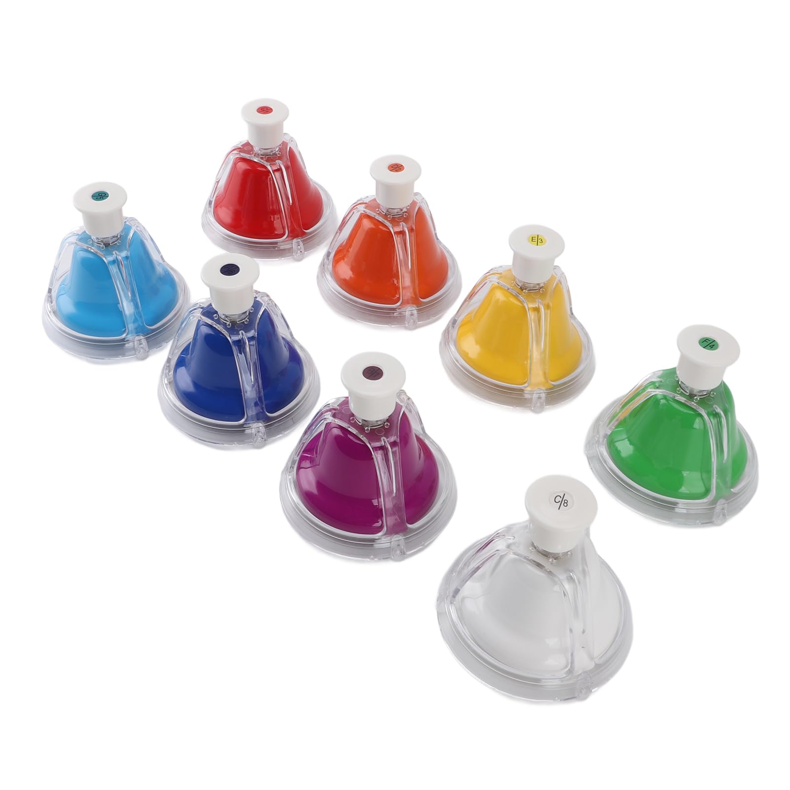 8 Campanelli da Scrivania in Metallo Colorato per L'apprendimento della Musica per Principianti, Strumenti in ABS Durevoli