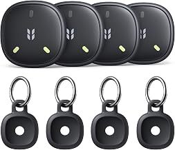 FineTrack Mini2 Air Tracker Tags (iOS Only) 4 Pack | Bluetooth Tracker Compatible with Apple Find My, Item Finder Smart Tag for Keys,Luggage,Standard