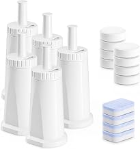 Sage Replacement Water Filter for SES008WHT0NEU1 - 4 Descaler Tablets and 8 Cleaning Tablets for Sage Barista Series Coffee Machine (Pack of 5)