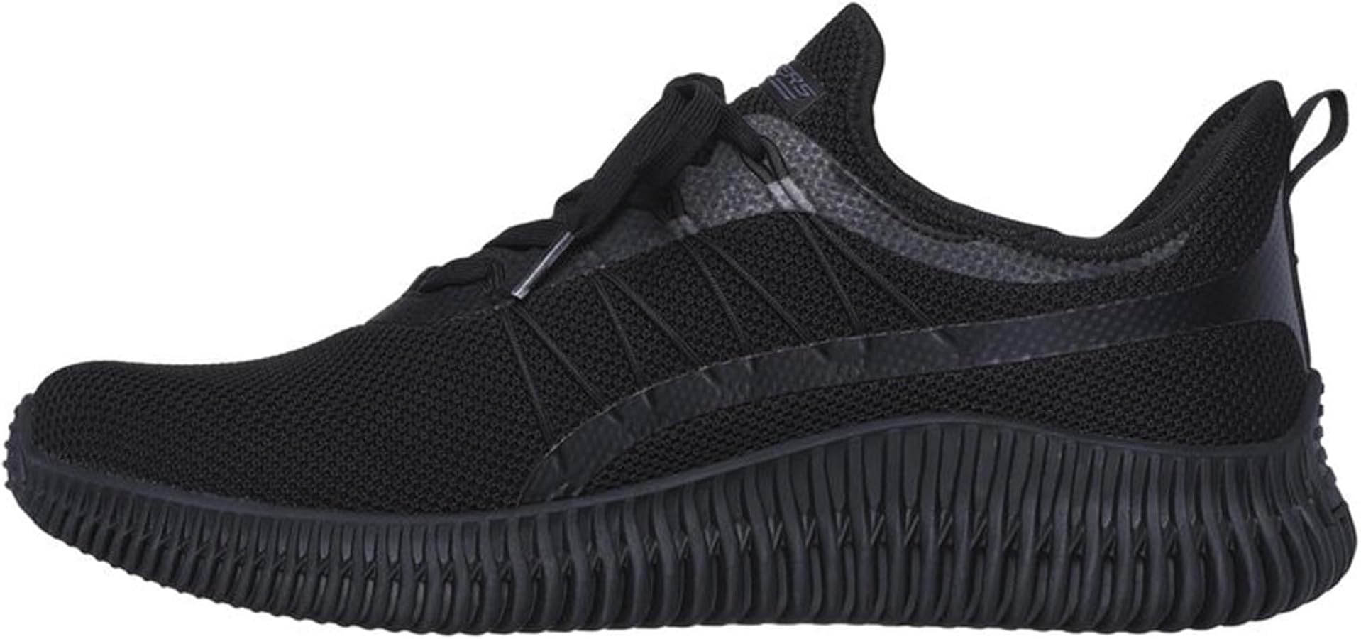 Skechers Men\'s 118171 Bobs Geo Memory Foam Walking Shoe Black Size 12M Skechers Bobs Geo Erkek Siyah Spor Ayakkabı 118171 BKMT main image 4