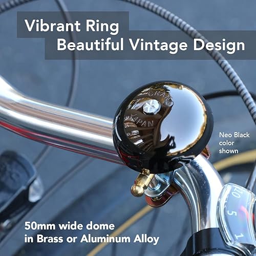 Miniatura 3 de Crane Campana de bicicleta, Karen, abrazadera de acero, fabricada en Japón para bicicletas de ciudad, cruceros, bicicletas de carretera o MTB, se