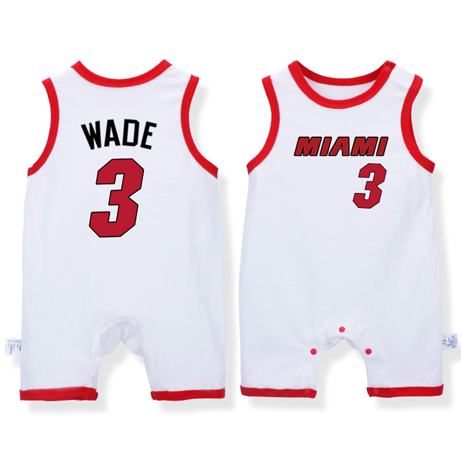 Baby basketball uniform, sleeveless vest, 0-15 months cotton James Lakers jumpsuit
