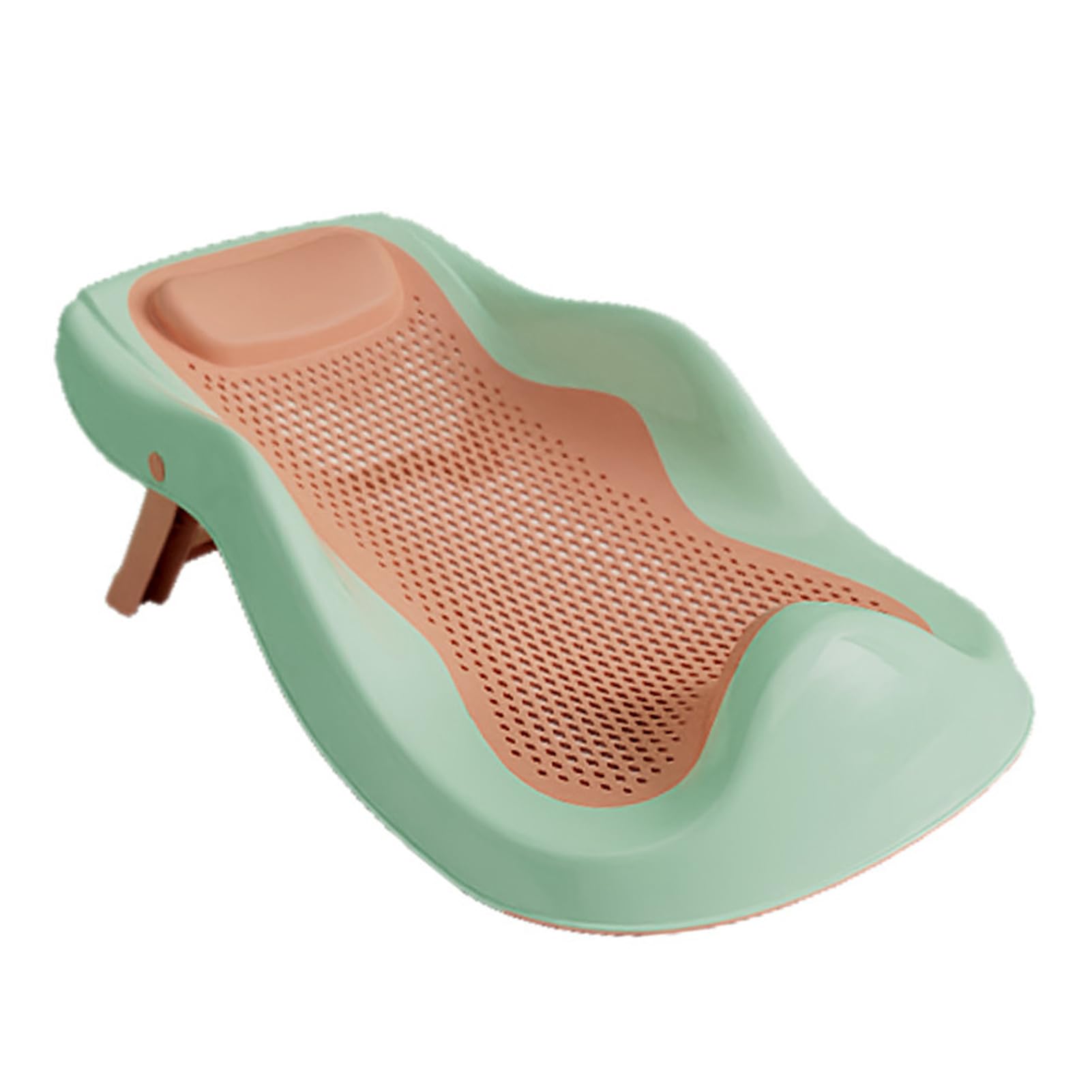 Rosvola Soporte de Baño para Bebé Bañista Ergonómico y Antideslizante para Bebés Material Ligero PP 1 Unidad (GREEN)