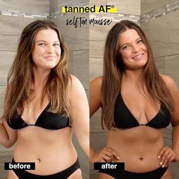b.tan Travel Size Dark Self Tanner Kit | Get Tanned Mini Bundle - Dark Fake Tanning Mousse with Mitt Applicator, 1 Hour Express Sunless Foam, Best Fast Bronzing Glow, Vegan, Cruelty Free, 3 Fl Oz
