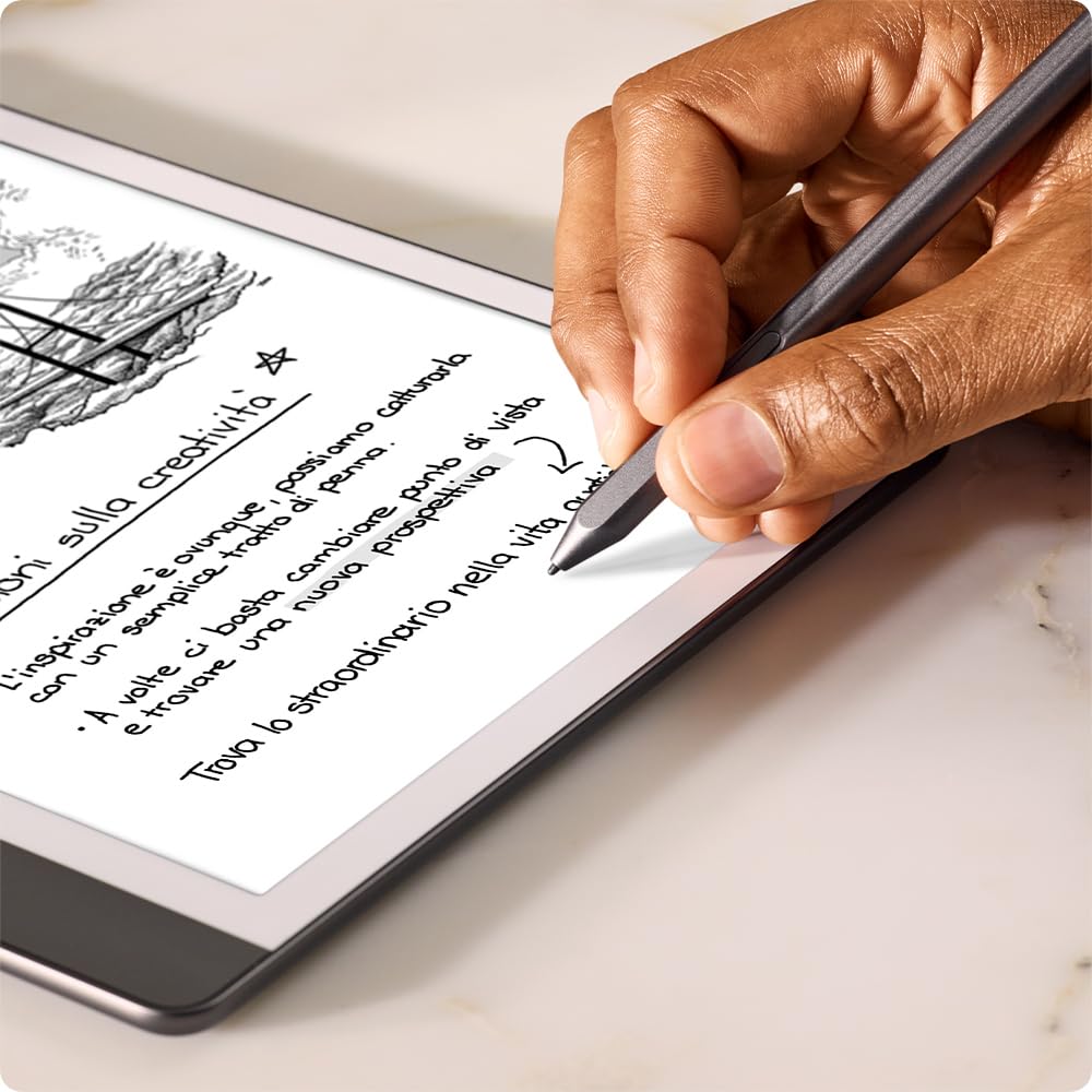 Penna premium per Amazon Kindle Scribe | Design elegante, con gomma migliorata | Grigio tungsteno