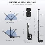 NEEWER Ring Light Wall Mount Boom Arm, 22"-46"/55-116cm 180° Swivel Triangle Light Wall Mounting for Photography Strobe Monolight Softbox Umbrella Reflector, Aluminum Alloy, 6.6lb/3kg Capacity, WB-100
