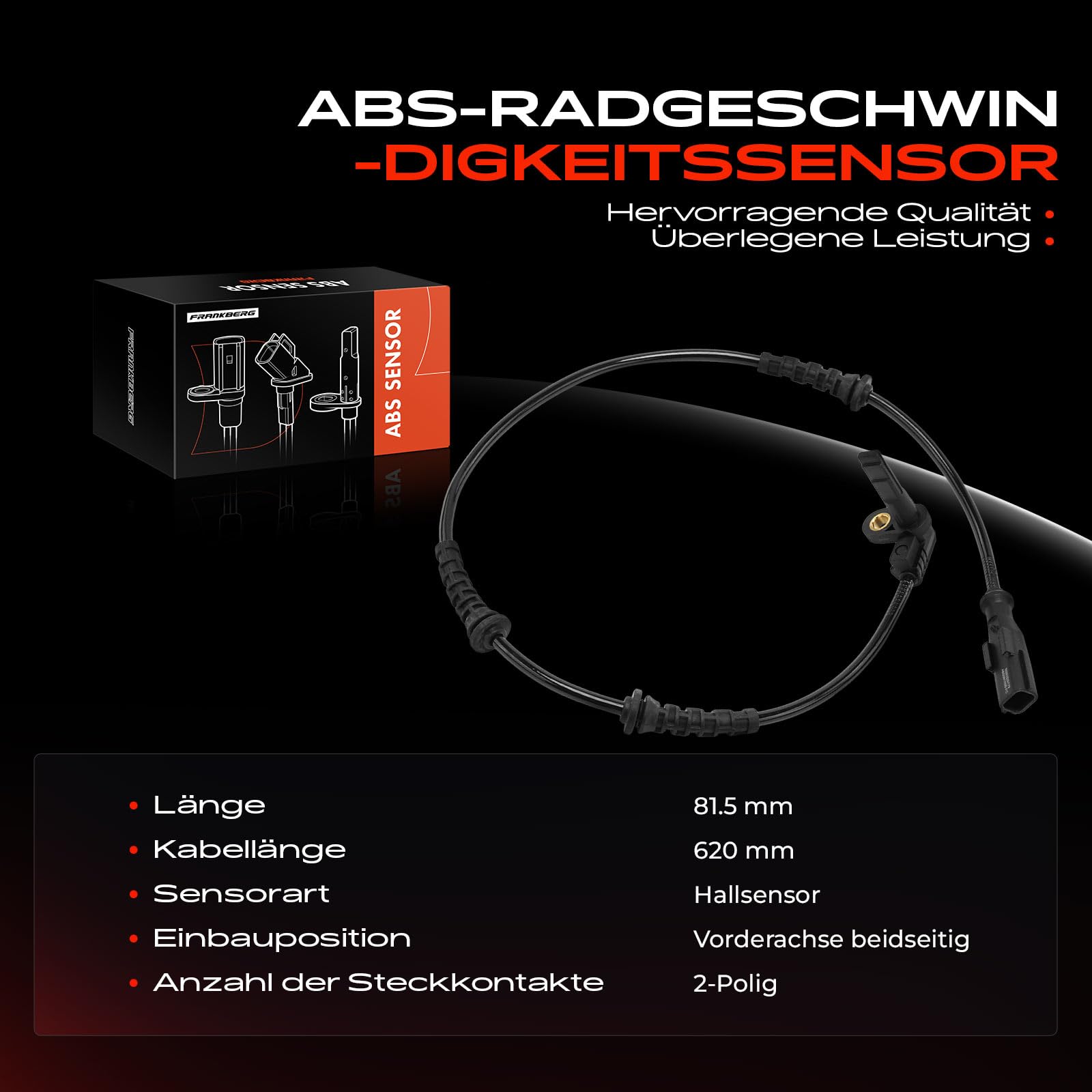 ABS Sensor Vorne für Duster HM HS Fluence L3 L30 Grand Scénic III JZ0/1 Megane CC EZ0/1 DZ0/1 KZ0/1 BZ0 Scénic III JZ0/1 2008-2021 479109155R