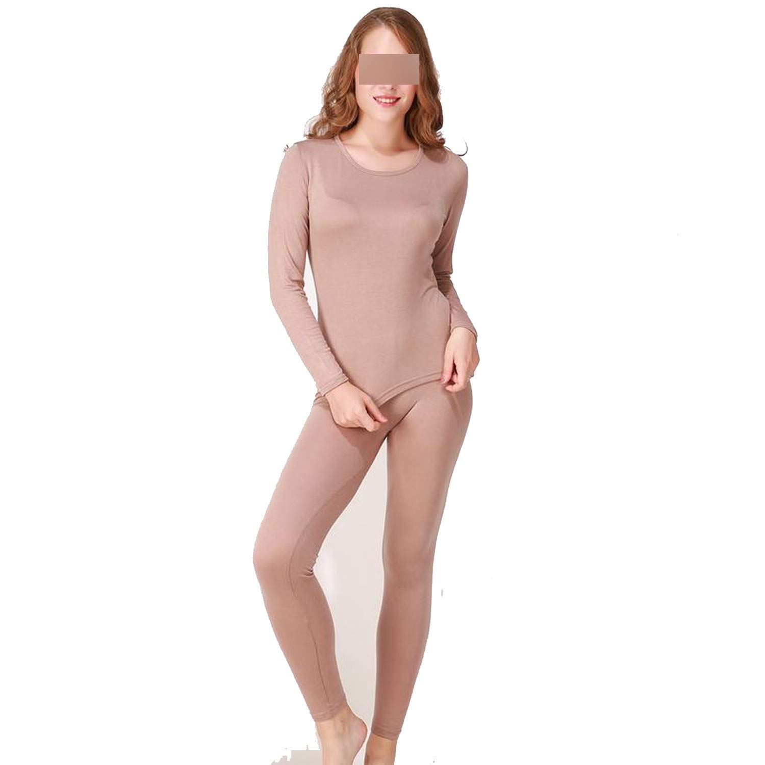 Winter Thermal Underwear Women Modal & Plus Velvet Long John Thick Second Thermal Skin Fleece Two Piece Set