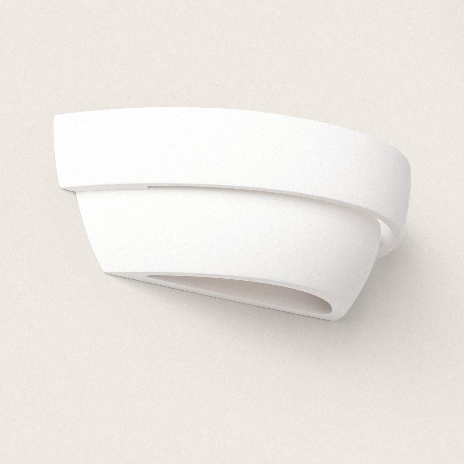 Wandlamp Syme, wit, rond, 11 cm, gips, GX53