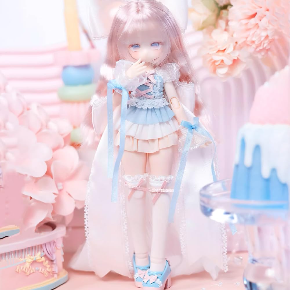 niannyyhouse 1/8 Poupée BJD Ball Jointed Doll, Unspoken Collection Girl Series - Avec vêtements, déguisement - Figurine à collectionner - Boîte simple (Whispers of The Lily of The Valley - 1 pièce)